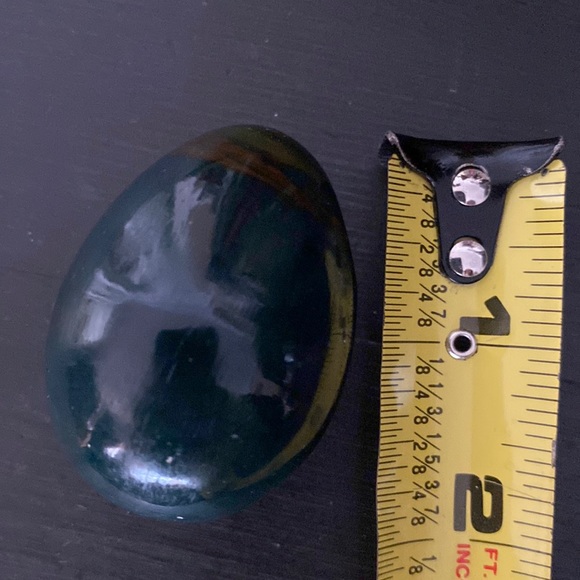 Vintage Madagascar Genuine Polished Green Jasper Egg Crystal Healing - Picture 8 of 9